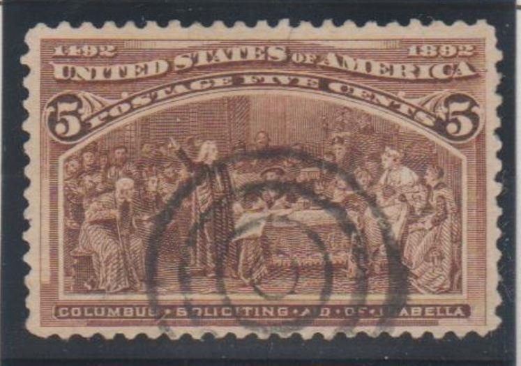 U.S. Scott #234 Columbian Stamps - Used Set of 2