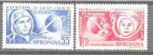 Romania C142-43 MNH Space SCV1.50