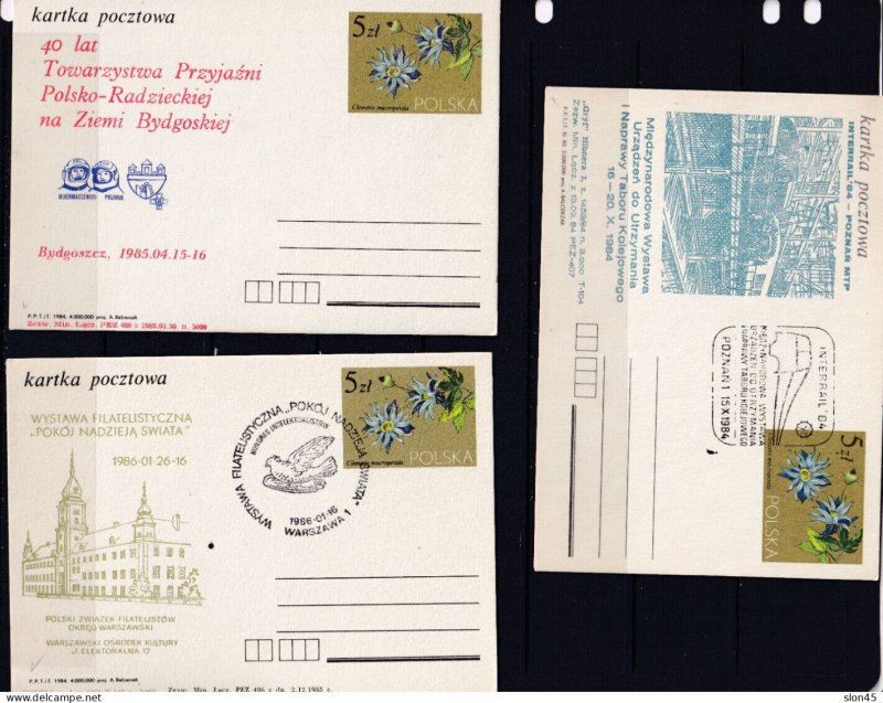 Poland 10 Postal Stationary Cards Special cancel 5 zl 16115