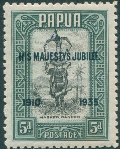 Papua 1935 5d black & slate-green Jubilee SG153 unused