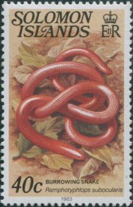 Solomon Islands 1979 SG399cB 40c Burrowing Snake date imprint MNH