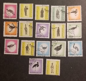 AJMAN Used Bird Tiny Stamp Lot Set z5234