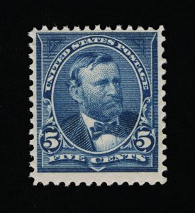 GENUINE SCOTT #281 F-VF MINT OG NH 1898 DARK BLUE 5¢ GRANT PERF-12 DL-WMK #16252