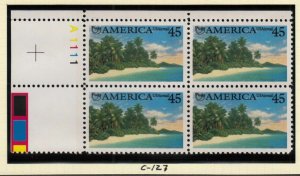 1990 Pre-Columbian America airmail 45c Sc C127 MNH plate block of 4