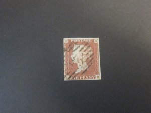 Great Britain 1841 Sc3 Red penny FU