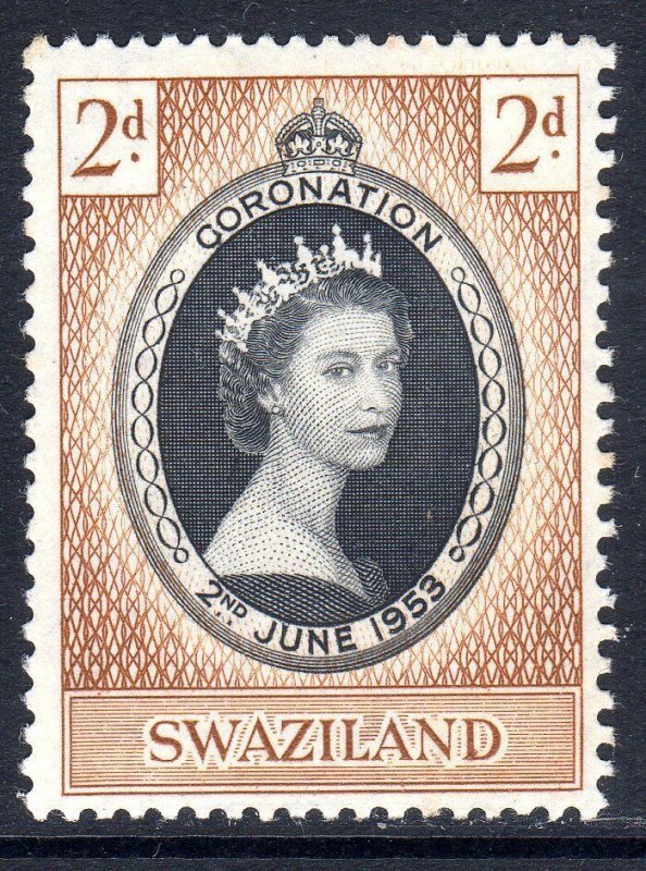 Swaziland  -  -1953 coronation -Lightly Hinged   