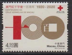 Macau 2020 Centenary of Red Cross Stamp Set of 1 MNH