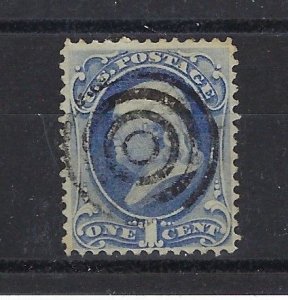 U.S. #145 USED w/BULL'S EYE POSTMARK