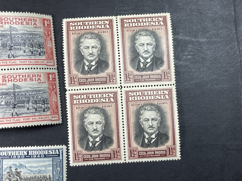 SOUTHERN RHODESIA # 56-63-MINT/NEVER HINGED--COMPLETE SET OF BLOCKS OF 4--1940