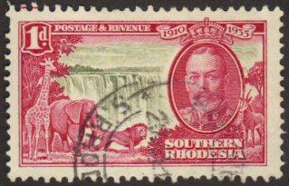 S. Rhodesia #33 used 1d Falls