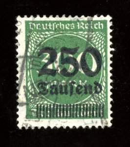 1923 Germany Scott #257 Used Inflation Era, Watermark 126