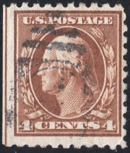 SC#427 4¢ Washington Single (1914) Used