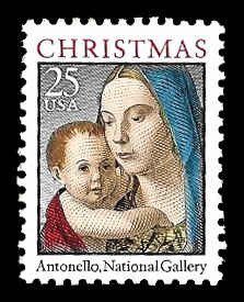 PCBstamps   US #2514 25c Christmas, Madonna & Child, MNH, (9)