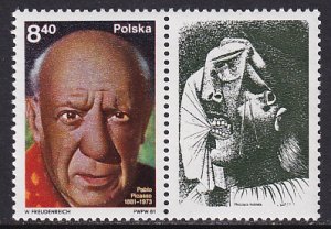 Poland 1981 Sc 2432 Artist Pablo Picasso Birth Centenary Painting Stamp MNH