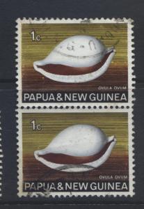 Papua New Guinea- Scott -265 - Shells -1968-69 - FU - Joined Pair - 1c