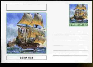 CHARTONIA, Fantasy - Golden Hind  - Postal Stationery Card...