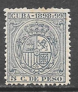 Cuba revenue: 5c Coat of Arms, MH, F-VF