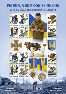 SIERRA LEONE - 2022 - Patron, Ukrainian Dog - Perf 12v Sheet - Mint Never Hinged