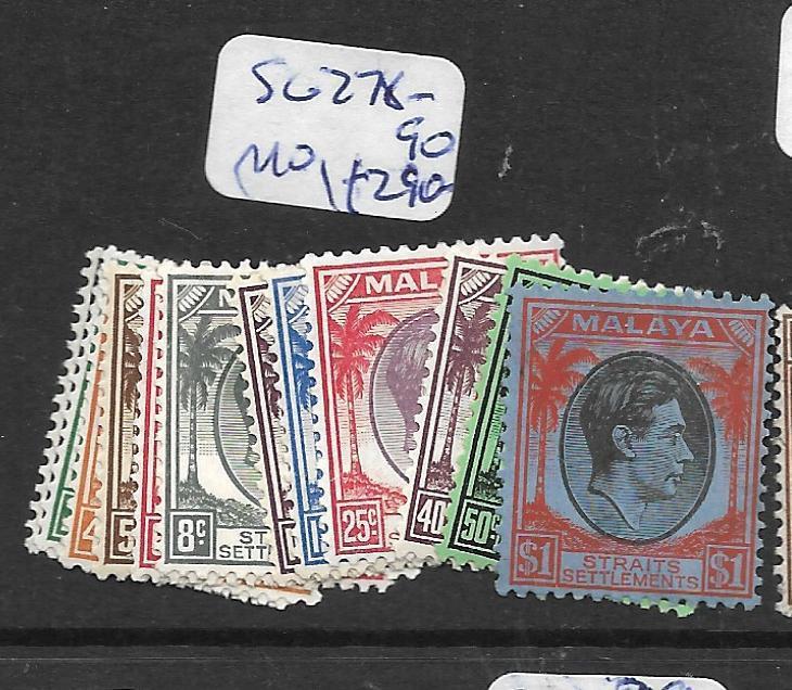 MALAYA STRAITS SETTLEMENTS (P0802B) KGVI SET TO $1.00 SG 278-290  MOG