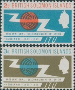 Solomon Islands 1965 SG127-128 ITU set MLH