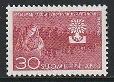 1960 Finland - Sc 368 - MH VF - 1 single - Mother and Child - Refugees