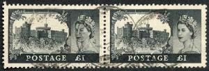 SG539 One Pound Waterlow high value Pair Cat 70 pounds