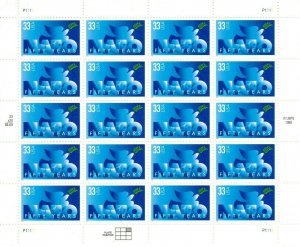 NATO 50th Anniversary Sheet of Twenty 33 Cent Postage Stamps Scott 3354