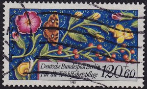 Germany Berlin - 1985 - Scott #9NB230 - used - Flower Butterfly Prayer Book