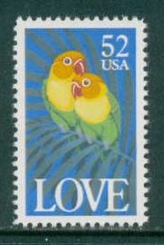 2537 52c Love Fine MNH