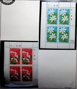 TUVALU Sc 92-5 NH MINISHEETS OF 1978 - FLOWERS - (AF24)