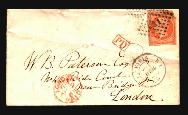 France 1861 Cover to London / Light Creasing - Z15701