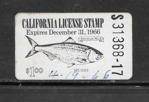 #Z3624 Used 1966 California Fishing Stamp