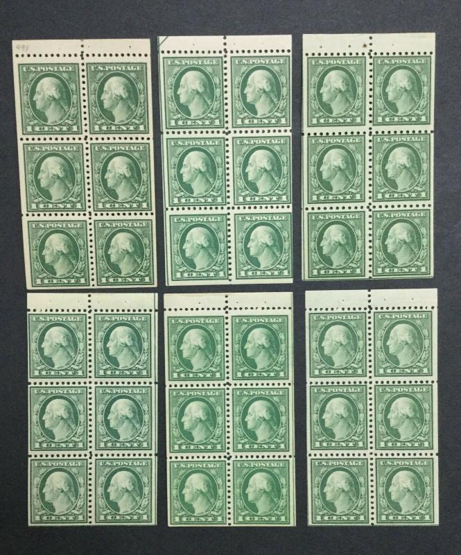 MOMEN: US #498e BOOKLETS 6 POSITIONS MINT OG NH #24790