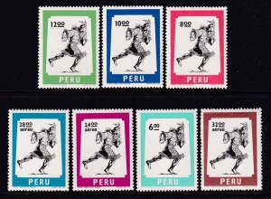 Peru 634-637,C465-C467 MNH VF