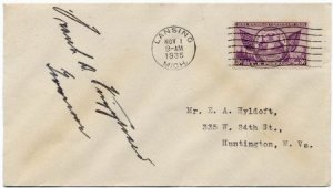 US 775 FDC Signed by Gov. of MI,  Frank Fitzgerald