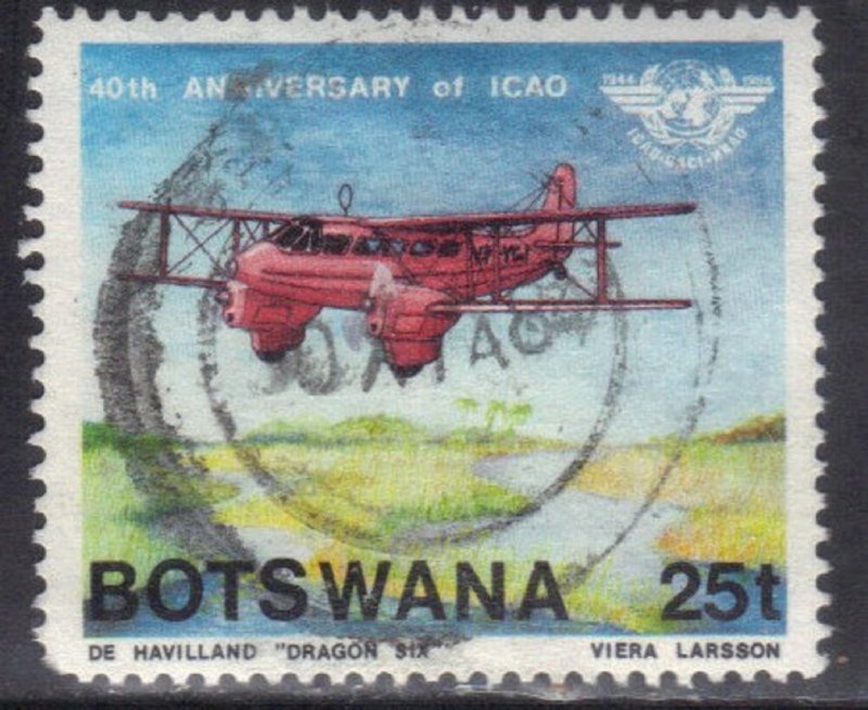 BOTSWANA SC# 352 **USED** 25t 1984  40TH ANNIV. ICAO SEE SCAN