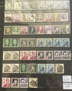 US Stamps- SC#1278-1305C  & 1398-1- MNH With JLP And Coil Singles  - SCV = 47.80