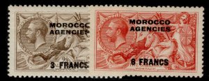 MOROCCO AGENCIES (FRA) GV SG200-201, 1924-32 complete set, M MINT. Cat