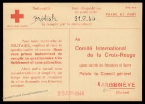 UK 1944 Italy ANZIO Germany POW Camp OFLAG VII Red Cross Cover Catholic Sw 89656