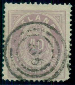 ICELAND Danish #236 for use in Reykjavik on 40aur (#18), rare on early issues