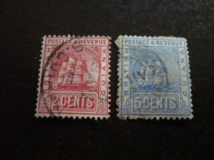 Stamps - British Guiana - Scott# 172-175 - Used Part Set of 2 Stamps