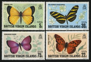 VIRGIN ISLANDS Sc 342-45 VF/Mint VLH - 1978 Butterflies