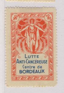 FRANCE - VIGNETTE LUTTE ANTI-CANCÉREUSE / CENTRE DE BORDEAUX Orange/Bleue *