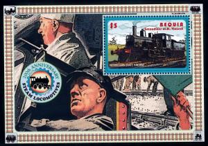 [63553] Bequia St. Vincent 2004 Railway Train Eisenbahn Souvenir Sheet MNH