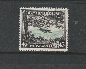 Cyprus 1934 GV Defs 45Pi FU SG 143 