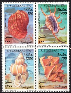 {V} Somalia 1994 Shells set of 4 MNH **