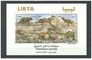 2013- Libya- Libye- Prehistoric Animals - Animaux préhistoriques-Minisheet MNH** 