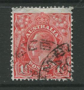 Australia  #68 Used 1927  Single 1.1/2p Stamp