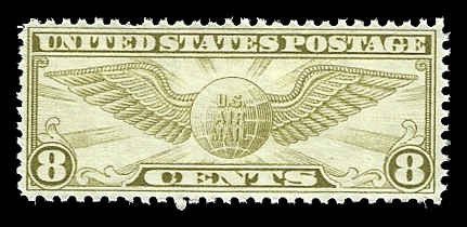 PCBstamps   US   C17 8c Winged Globe, MNH, (4)