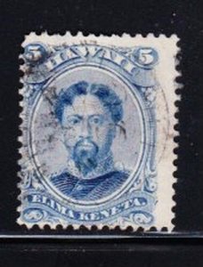 Album Treasures Hawaii Scott # 39  5c King Kamehameha V Used